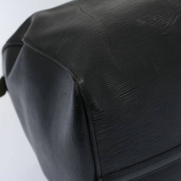 LOUIS VUITTON Epi Keepall 55 Boston Bag Noir Black M42952 LV Auth bs9967 - Picture 14 of 16